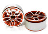 Billet Machined 5 Spoke Type DU Off-Road 1.9 Size Wheel (2) for Scale Crawler C26176RED