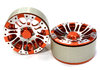 Billet Machined 8 Spoke Type DT Off-Road 1.9 Size Wheel (2) for Scale Crawler C26177RED