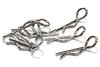 ANODIZED COLOR BENT-UP BODY CLIPS (8) FOR 1/10 RC CARS & TRUCKS (LXW=22X7MM) C26250SILVER