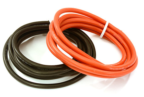 FLEXIBLE 14 AWG GAUGE SILICONE WIRE 1M SET, 39IN BLACK 39IN RED